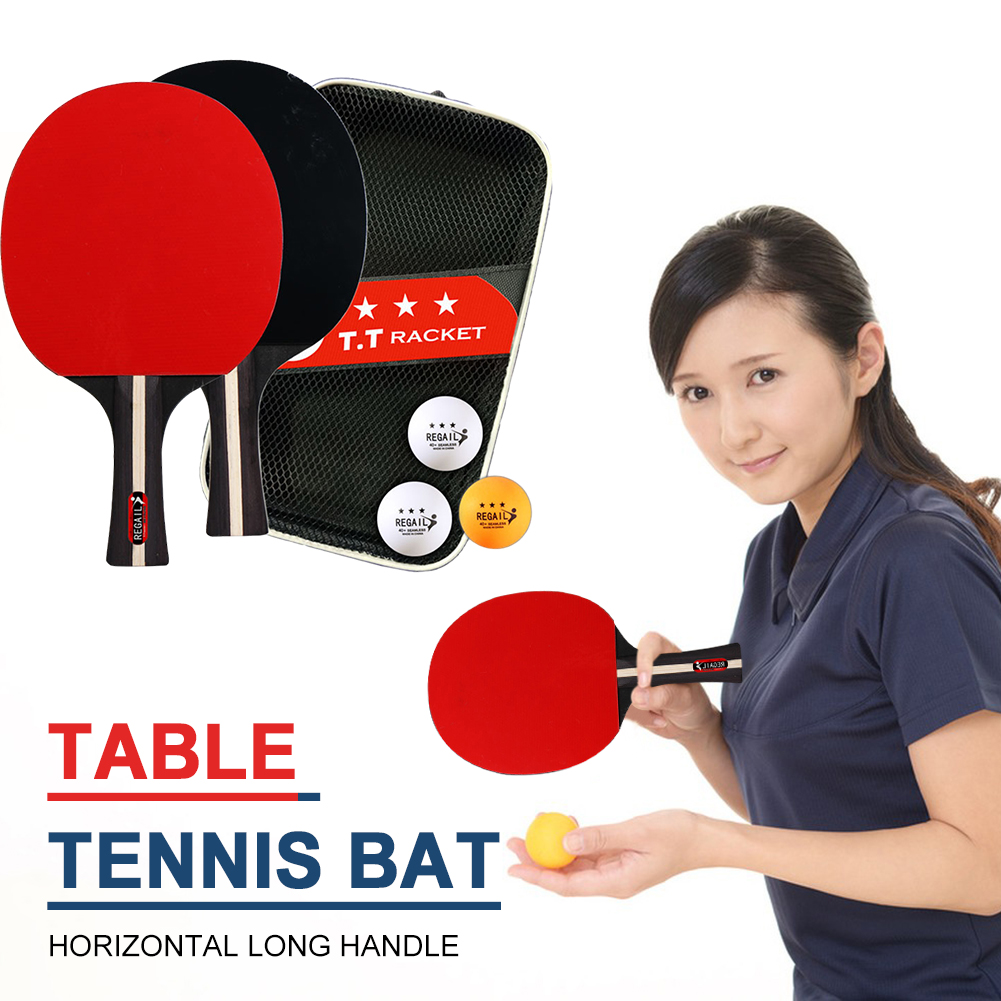 Ping Pong Ball Set - Table Tennis Paddles 2 Rackets &