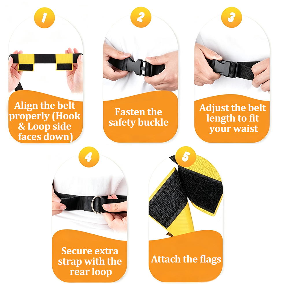 6PCS Flag Football Belts Set A - Sports Equipment Set 评论和价格