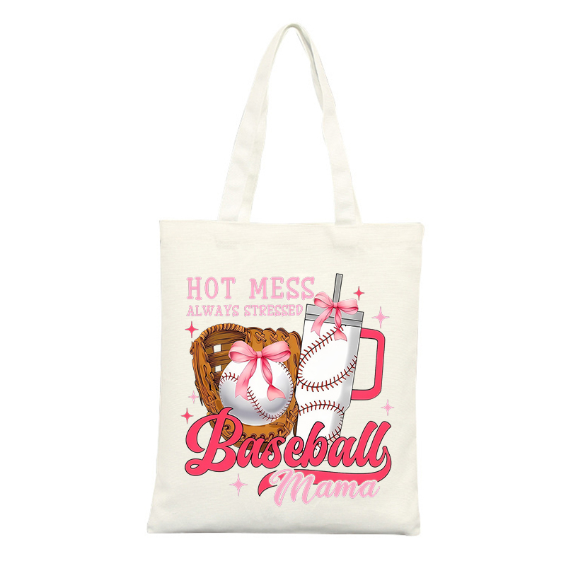 Baseball mom canvas tote bag w - Sports Equipment Shop 评论和价格